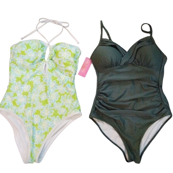 Two Sexy One Piece Swimsuits Hilor And Ninety-Nine Women's Bathing Suits Sz 8 M - Picture 16 of 16